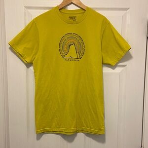 Patagonia Graphic Tshirt Monte Fitz Roy Mens Medium Yellow